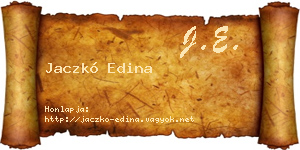 Jaczkó Edina névjegykártya