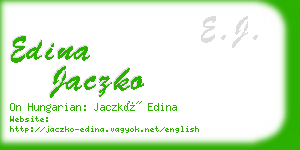 edina jaczko business card